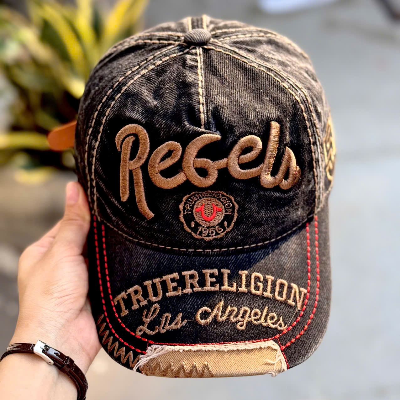 Nón kết, mũ lưỡi trai Ông địa Rebels vải jeans form chuẩn siêu đẹp (Ảnh thật)