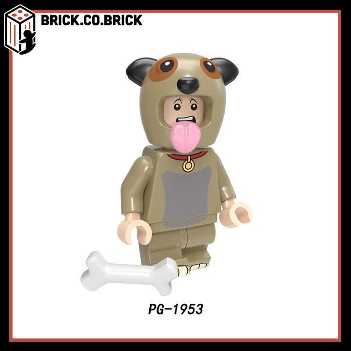 Đồ chơi Lắp ráp minifig Nhân vật Hóa trang Động vật Chó Mèo Nai Rồng Kangaroo Vẹt PG8223