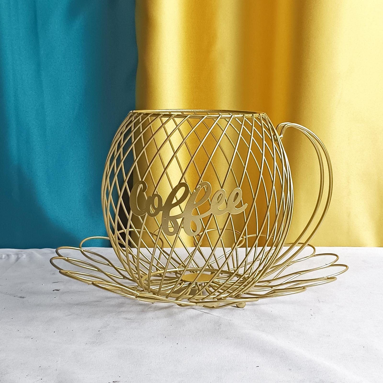 Coffee mug holder stand Coffee Pod Holder Golden