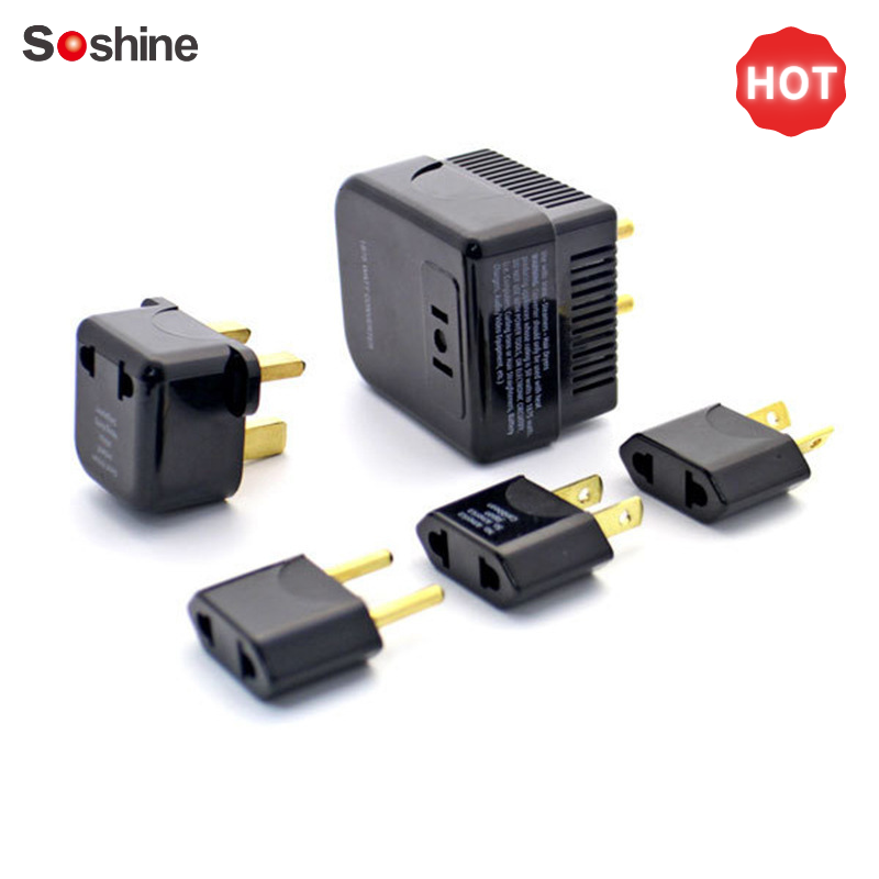 Soshine thực tế 4 trong 1 US / UK / EU / AU Universal 220 / 240V đến 110 / 120V Bộ chuyển đổi bộ chuyển đổi Bộ chuyển đổi Truyền màu cao: Chỉ túi