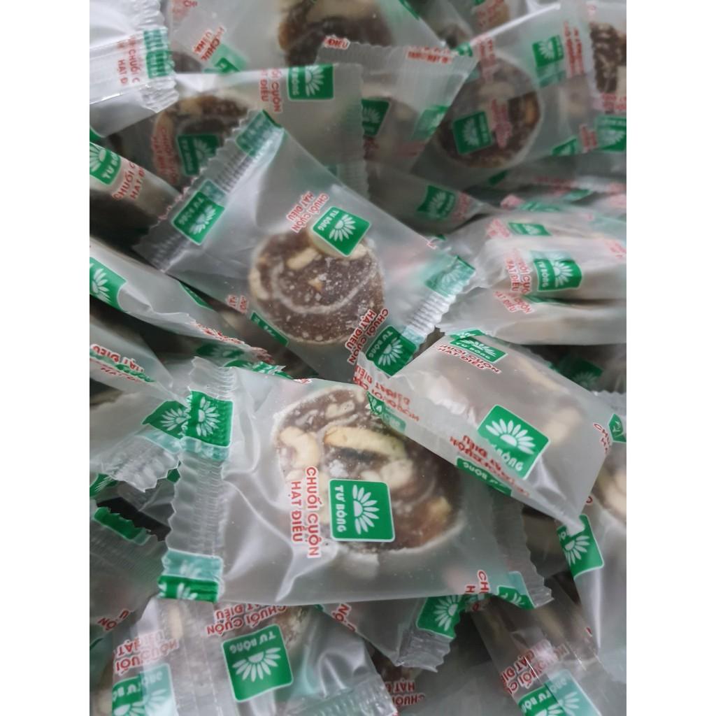 Bánh chuối phồng hạt điều Tư Bông cao cấp 350g - ít ngọt thơm ngon bổ dưỡng chánh gốc Đồng Tháp
