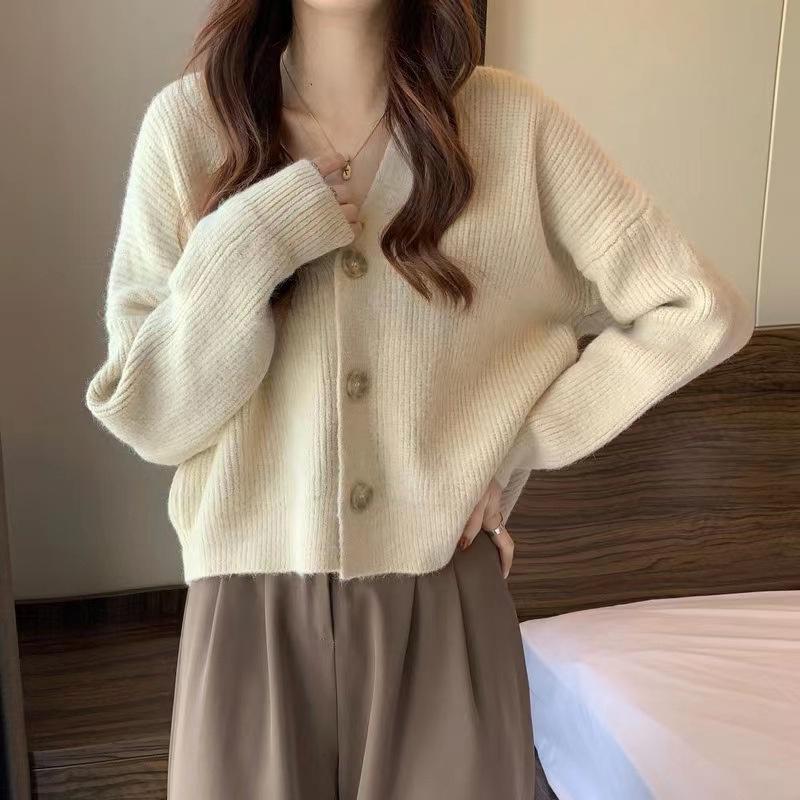 Áo khoác len cardigan nữ chất len dệt kim mềm mịn co giãn trẻ trung mùa thu đông mã VAA0446