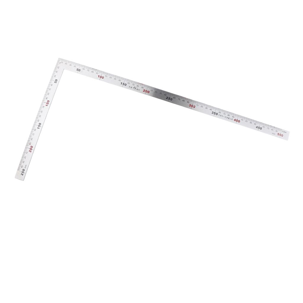 2pcs Steel Square Angle Ruler 90° Degree Ruler for Engineers Carpenter Tool