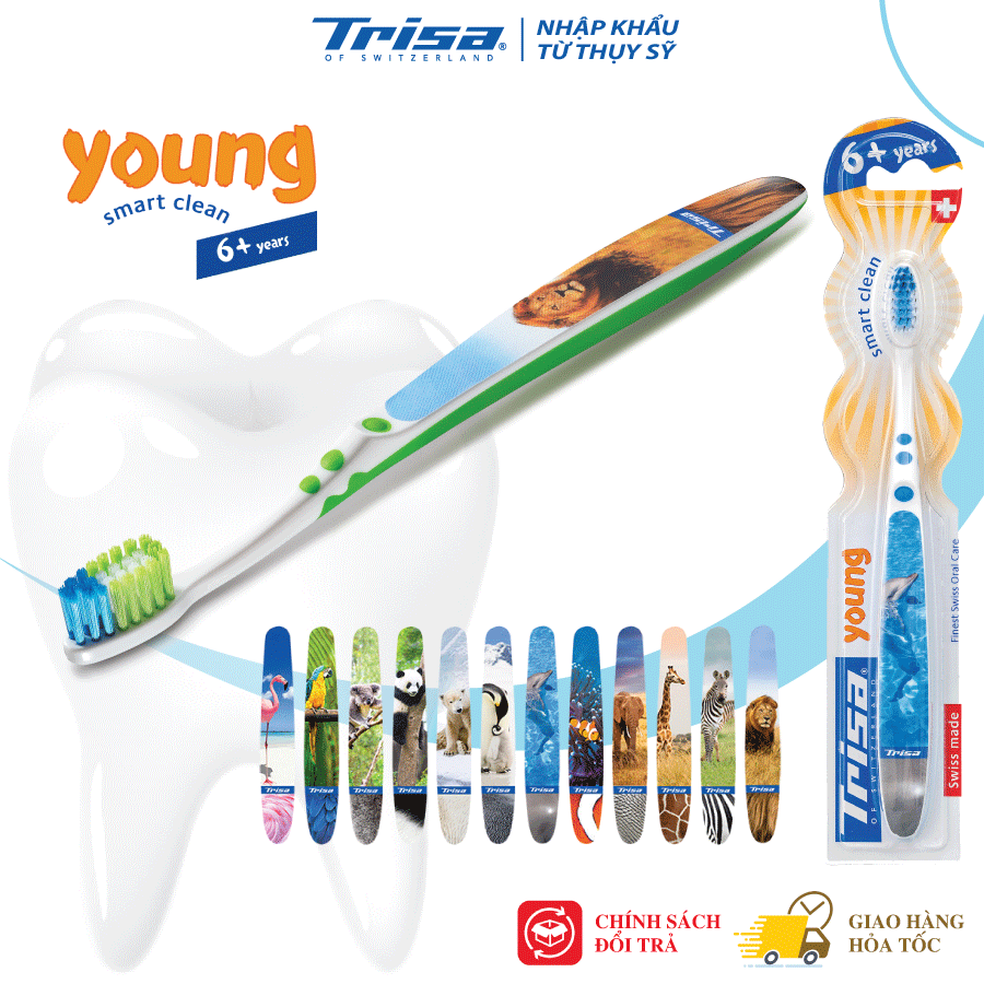 Bàn Chải Đánh Răng Trisa Young - Cá Heo