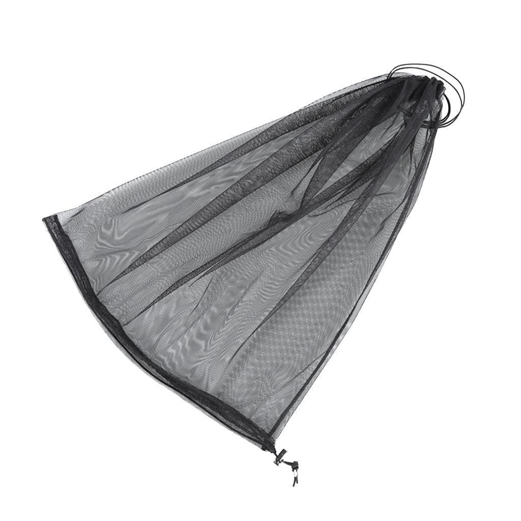 2 Pieces Black Double End Open Mosquito Bug Head Hat Net Insect Mesh Travel Camping Fishing High Quality