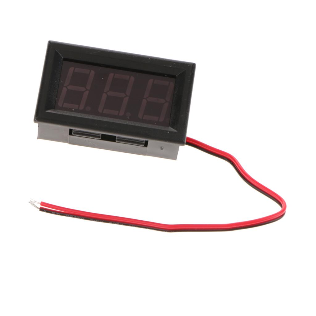 2 Wire DC 5~120V Digital Voltmeter Gauge Tester LED Display Panel - Choice of LED Color