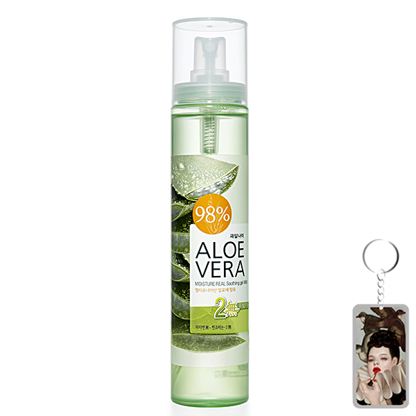 Xịt khoáng lô hội Aloevera  Moisture Real Soothing Mist Hàn Quốc 125ml tặng kèm móc khoá