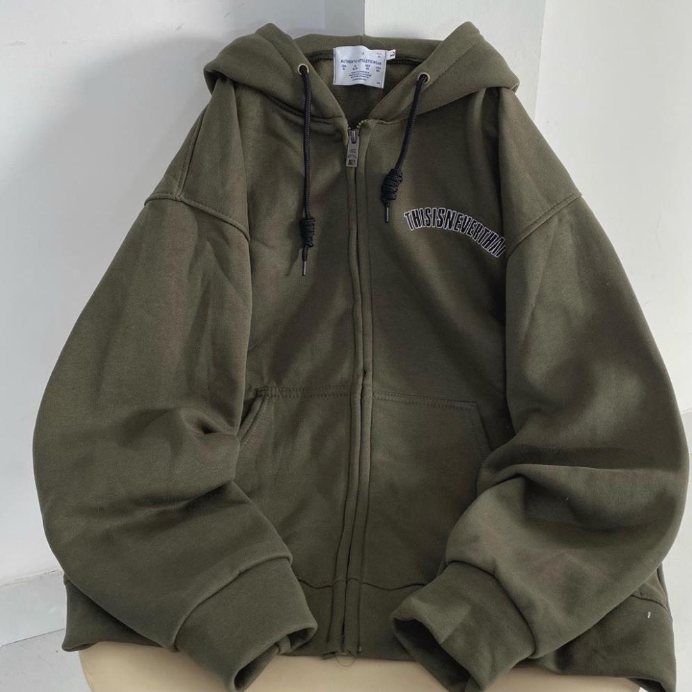 Áo Khoác Hoodie Xanh Form To Nam Nữ Unisex Mũ 2 Lớp This Dáng Rộng Tay Bồng