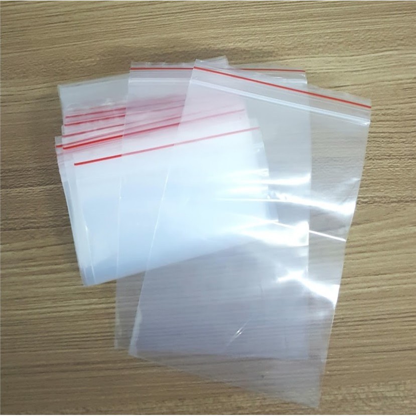 1Kg Túi Zip Chỉ Đỏ Đựng Linh Kiện Điện Tử,Thực phẩm, Túi Zip lock kín an toàn tiện dụng