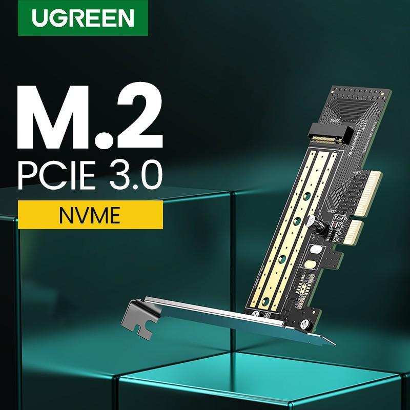 Cạc mở rộng UGREEN PCIE sang M2 NVMe M.2 PCI 32Gbps PCI-E x4/8/16 M&B Key SSD