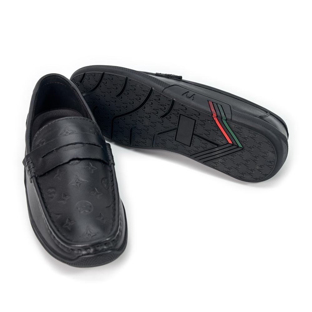 Giày lười nam da bò cao cấp màu đen Simonspark 1037