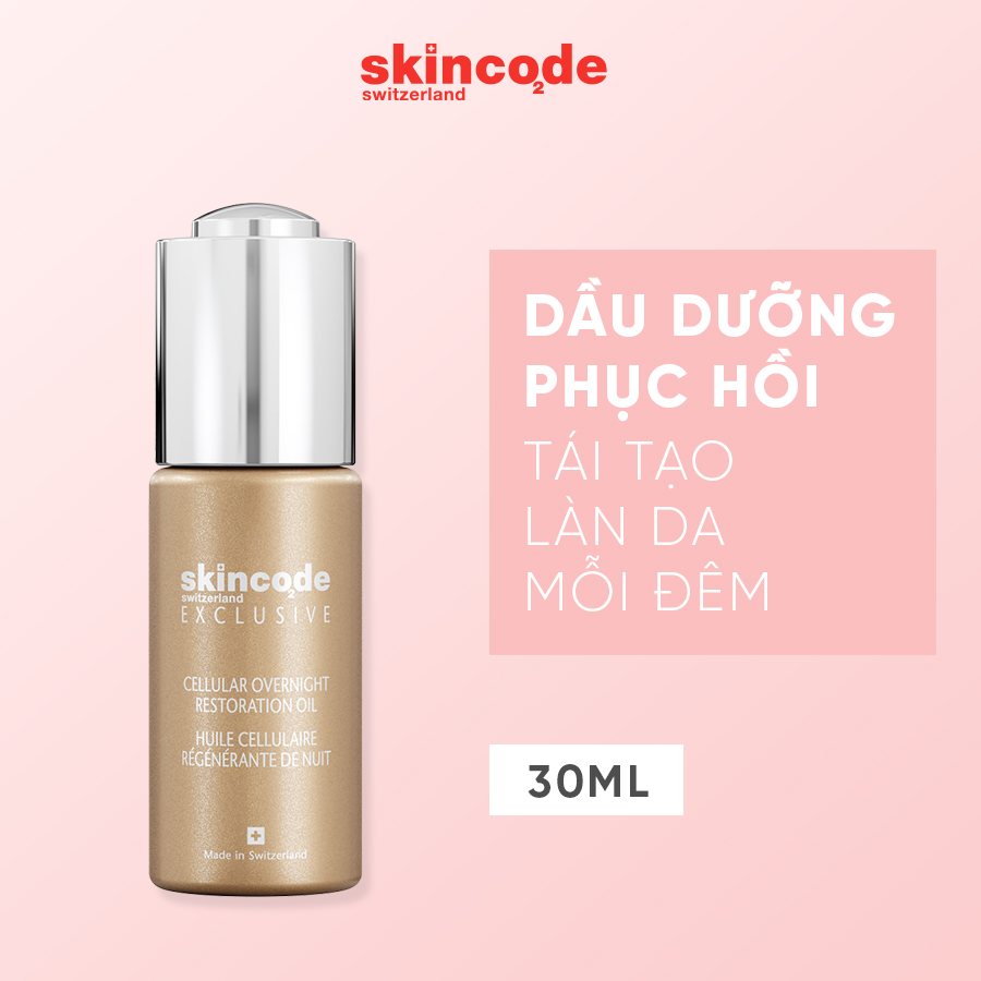 Dầu dưỡng phục hồi da ban đêm Skincode Exclusive Cellular Overnight Restoration Oil 30ml - MS 5028