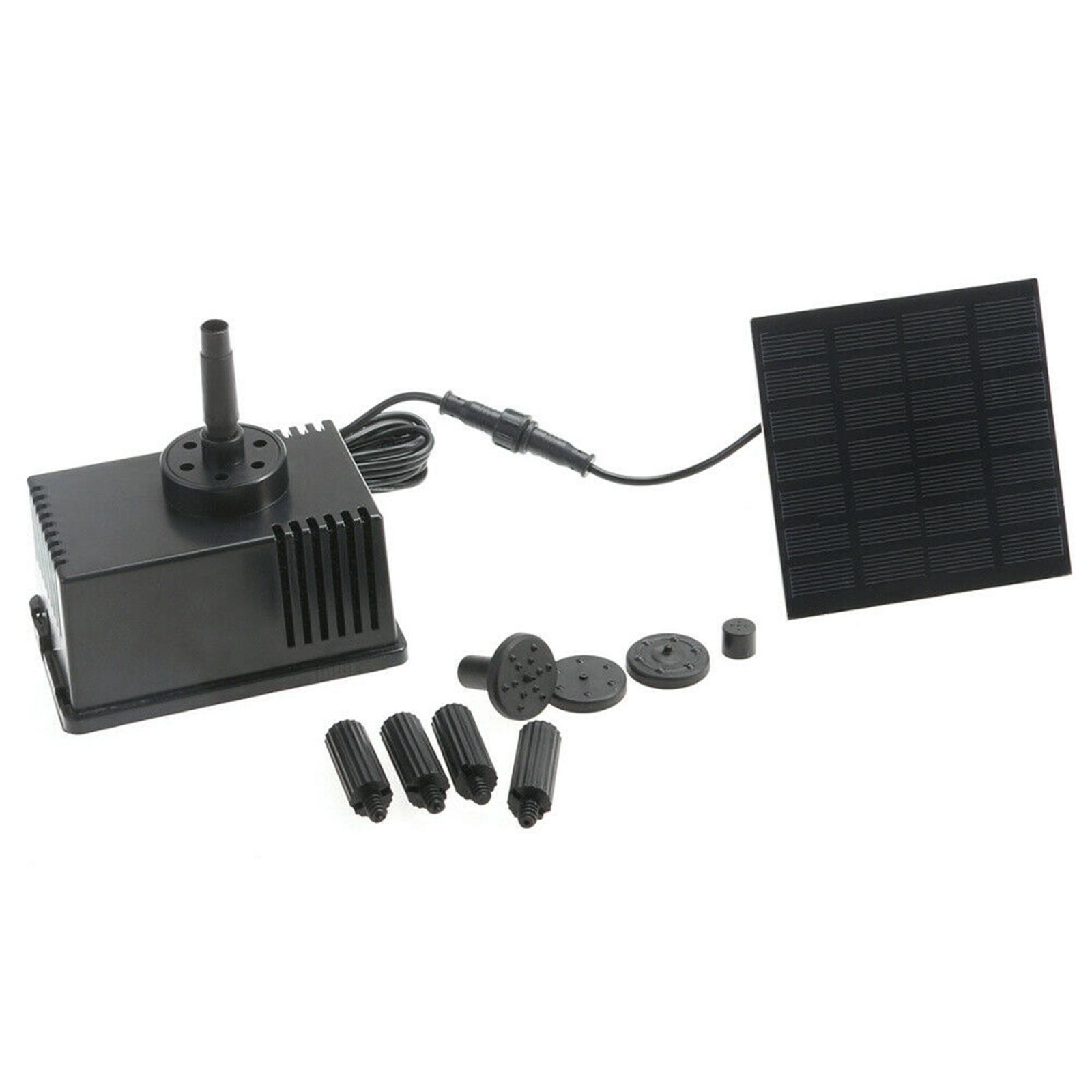 Solar Fountain Panel Water Pump for Birdbath Pool Solar Panel Power 1.5W