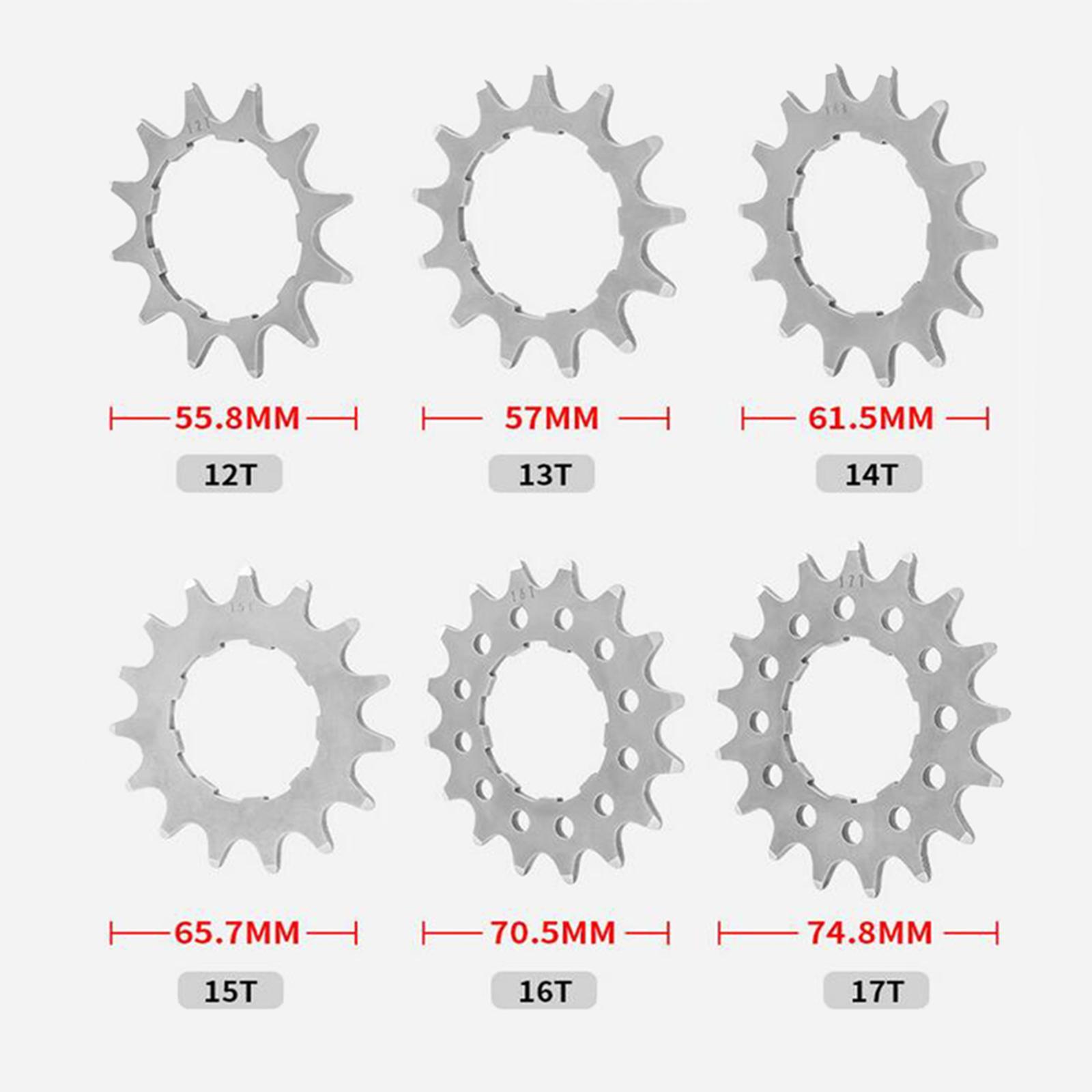 Lightweight Bike Single Speed Cassette Cog Refit Parts Easy Installation for Bicycle