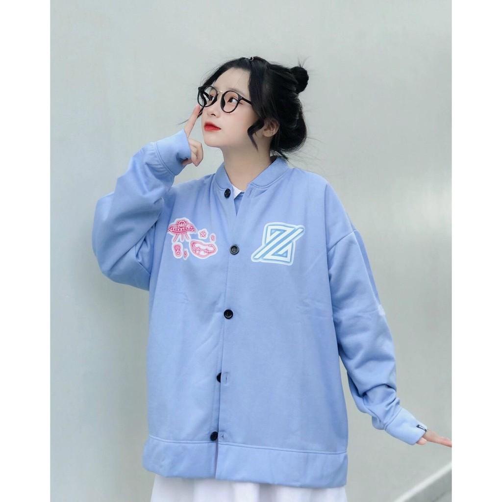 Áo Khoác Nỉ Bông Cardigan In Họa Tiêt Form Rộng Nam Nữ Unisex Ulzzang Kun