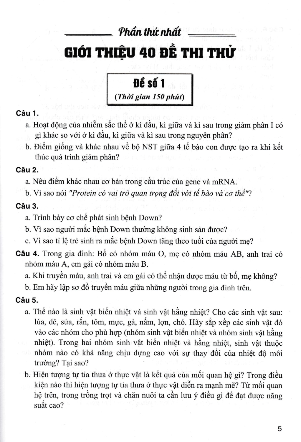 Bộ Đề Ôn Thi Vào Lớp 10 THPT Môn Sinh Học (Dùng Chung Cho Các Bộ SGK Hiện Hành) -HA