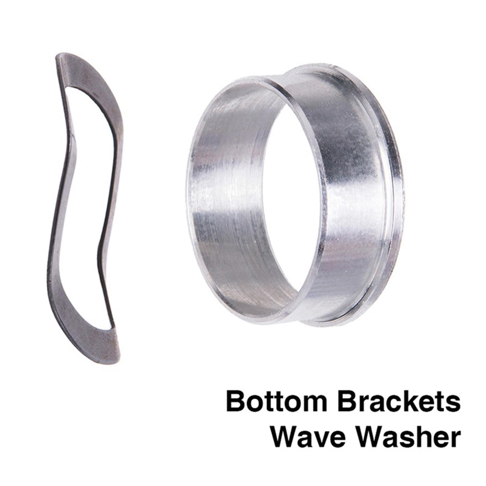 Bike Bottom Bracket Adapter, Small Aluminium Alloy Bearing Bottom Bike Crank Set BB Wave Spring Washer Bicycle Part