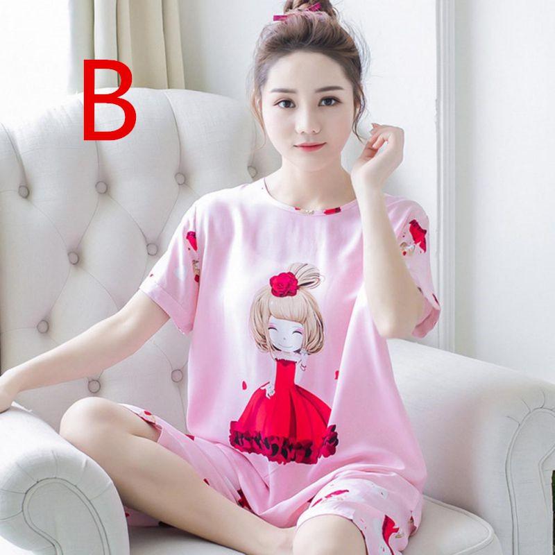 Bộ Đồ Ngủ Tay Ngắn Dễ Thương