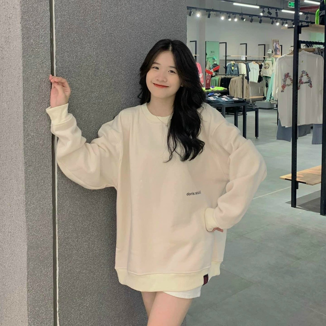 Áo Nữ Tay Dài Dáng Rộng Thời Trang Phong Cách Hàn Quốc, áo sweater nam nữ logo in mới về from dưới 68kg unisex ulzzang rộng cá tính, áo thun nỉ tay dài so cute