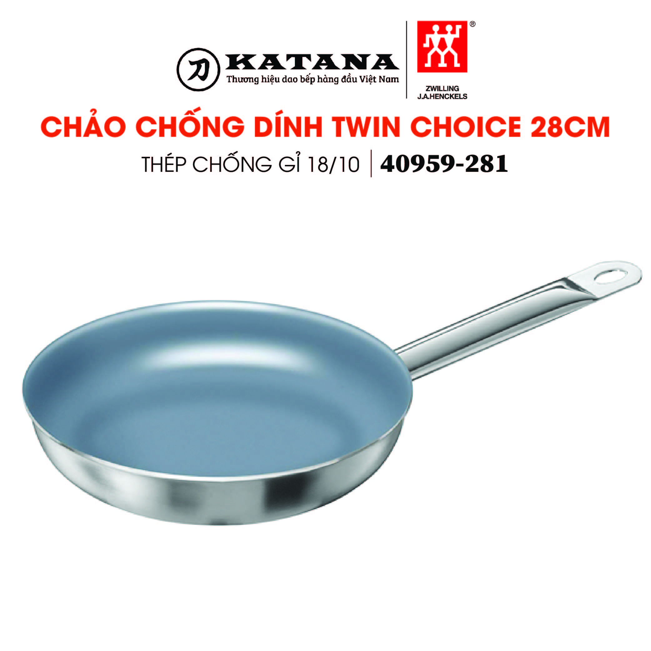 ZWILLING - Chảo inox chống dính Twin Choice - 28cm