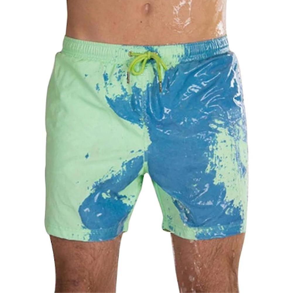 Thay đổi ma thuật màu bãi biển quần short nam quần bơi đồ bơi nhanh chóng