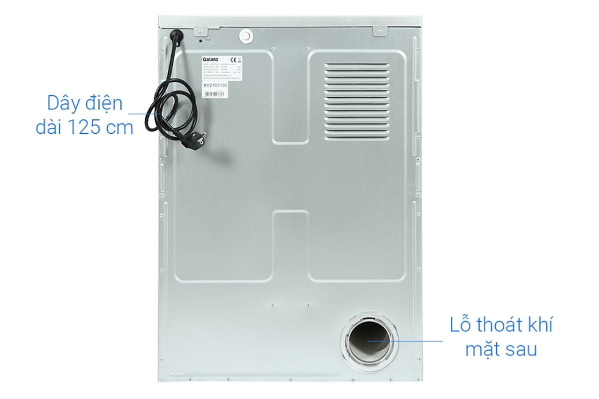 Máy sấy quần áo thông hơi Galanz 8 Kg DV-80T5C - Hàng chính hãng