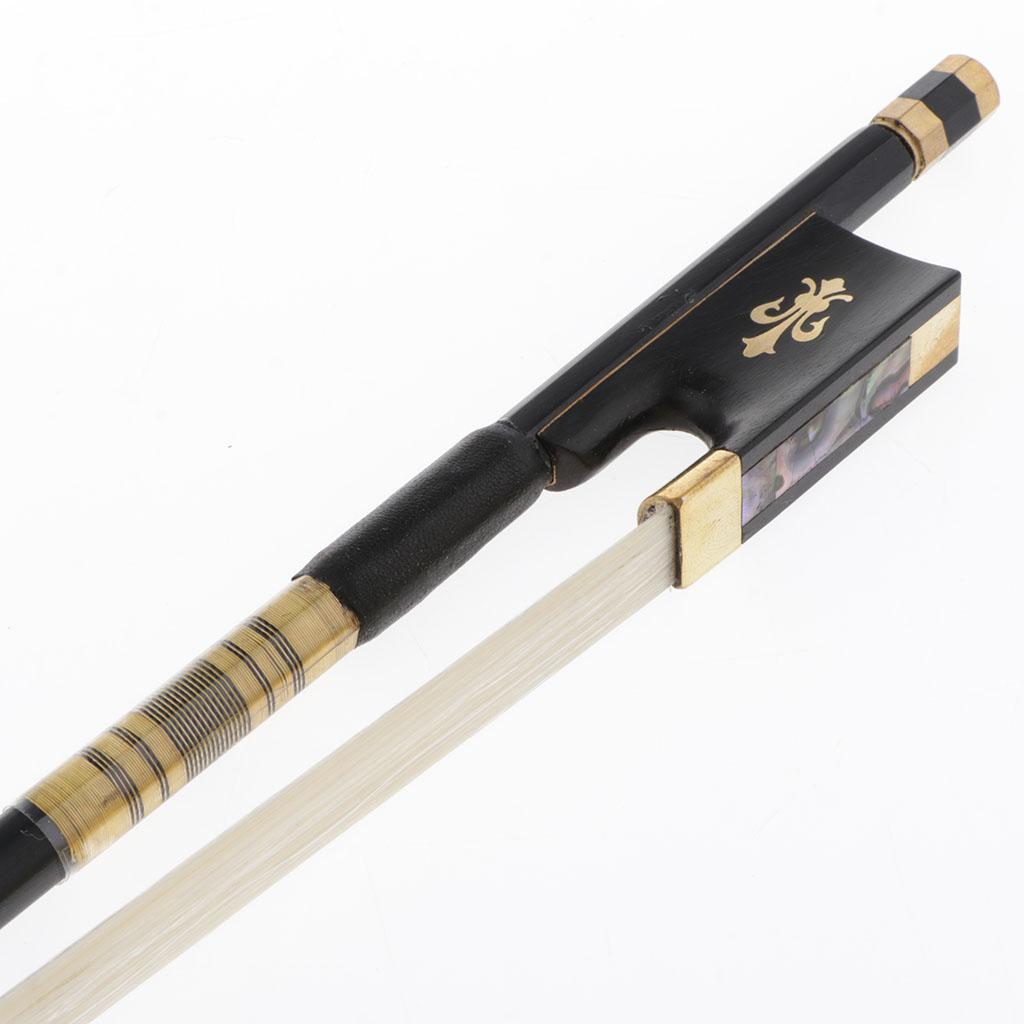 Carbon Fiber Handmade Violin Bow Full Size 4/4 Black Violin String Bow