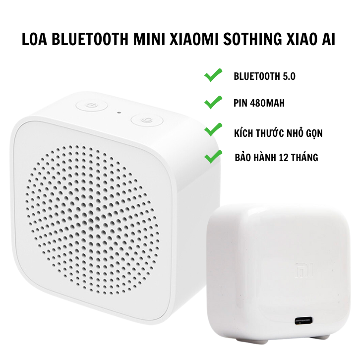 Loa Bluetooth Mini Xiaomi Sothing Xiao Ai bỏ túi mang theo tiện dụng, pin dùng từ 3-5 tiếng- Hàng chính hãng