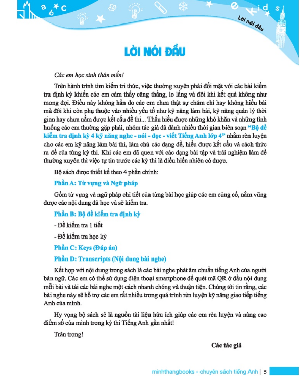 Sách - GLOBAL SUCCESS - Bộ đề kiểm tra định kỳ 4 kỹ năng lớp 4 tập 1