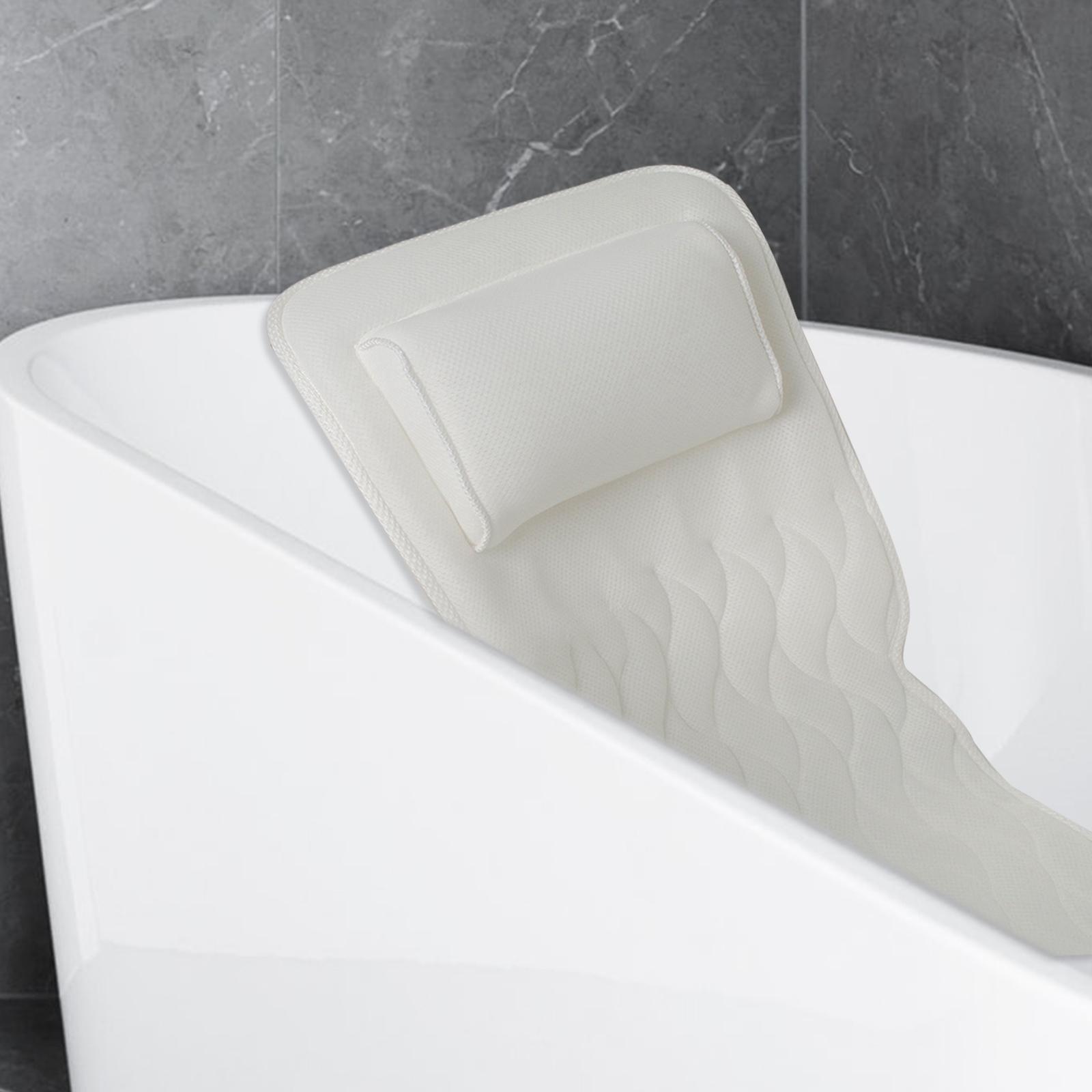Full Body Bath Pillow Head Rest Back Support for Bathtub Home Bathing
