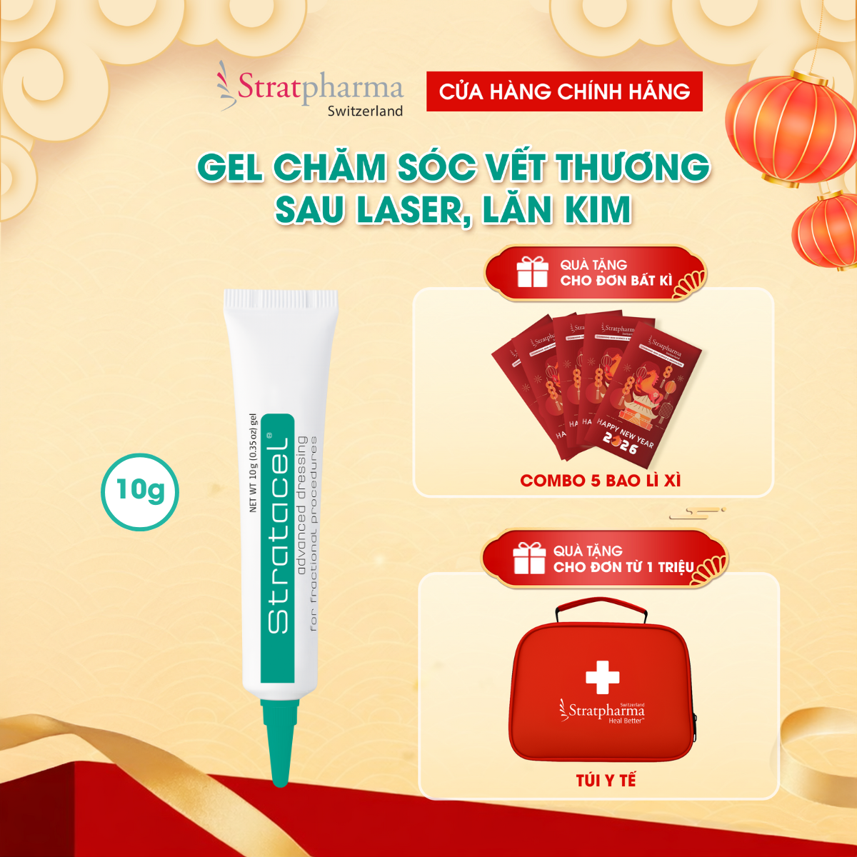 Stratacel Gel Silicone dành cho vết thương hở sau liệu trình thẩm mỹ