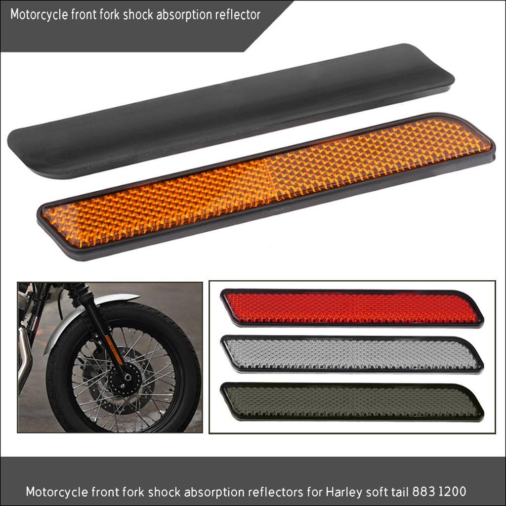 2xMotorcycle Front Fork Reflector for Harley 883 Yellow