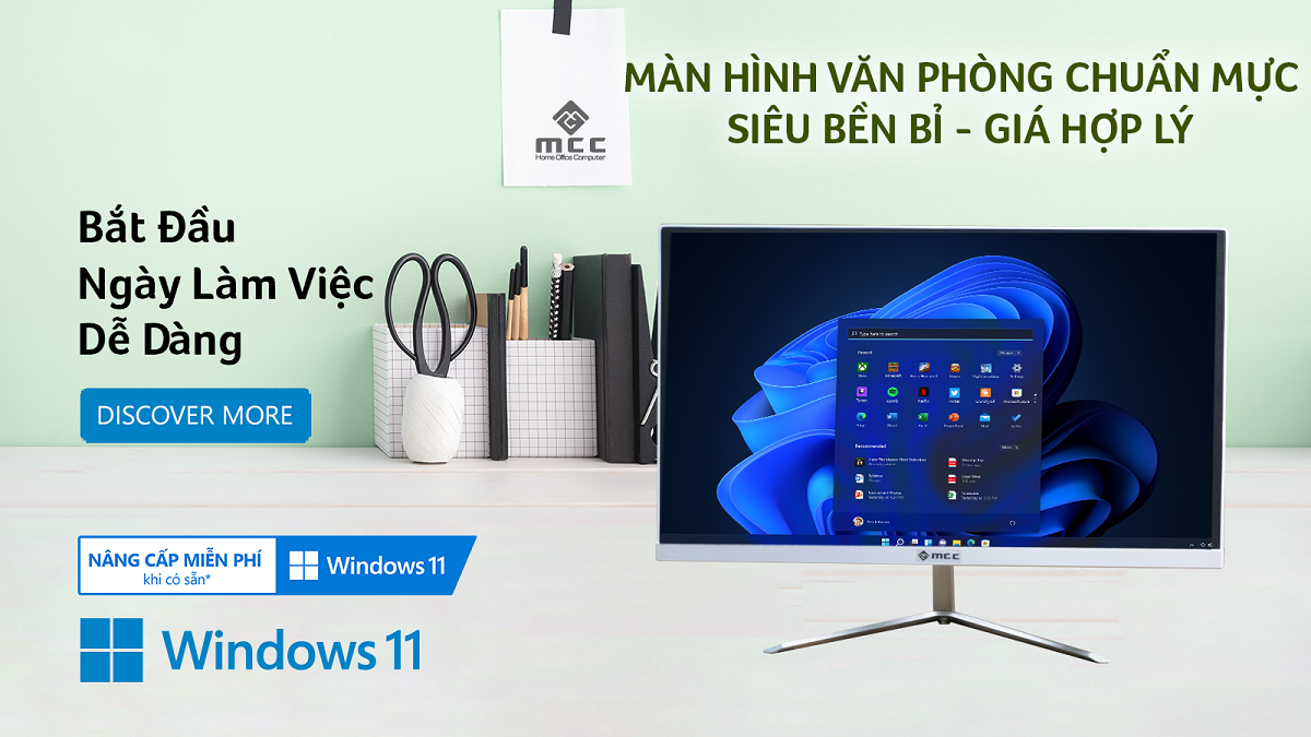 Bộ PC All In One MCC 3341P19 CPU Core i3 Processor, 4GB, 120GB SSD, WIFI, 19&quot; - Hàng chính hãng