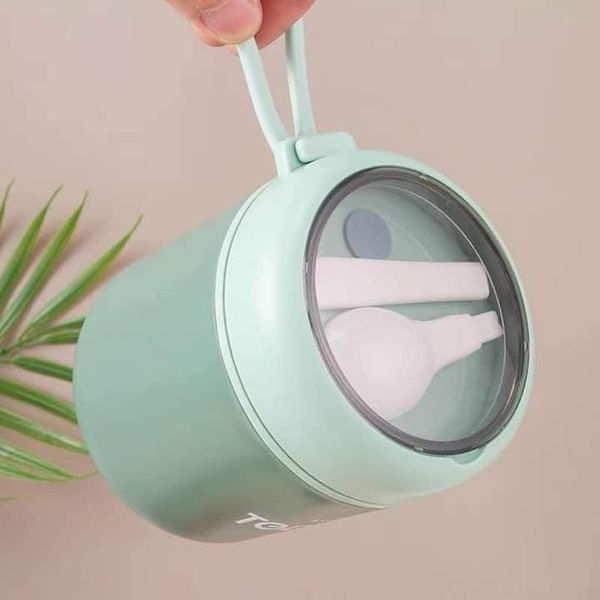 Bình Ủ Cháo Cốc Đựng Cháo Giữ Nhiệt Tedemei Chất Liệu Inox 304 Kèm Thìa Dung Tích 530ml
