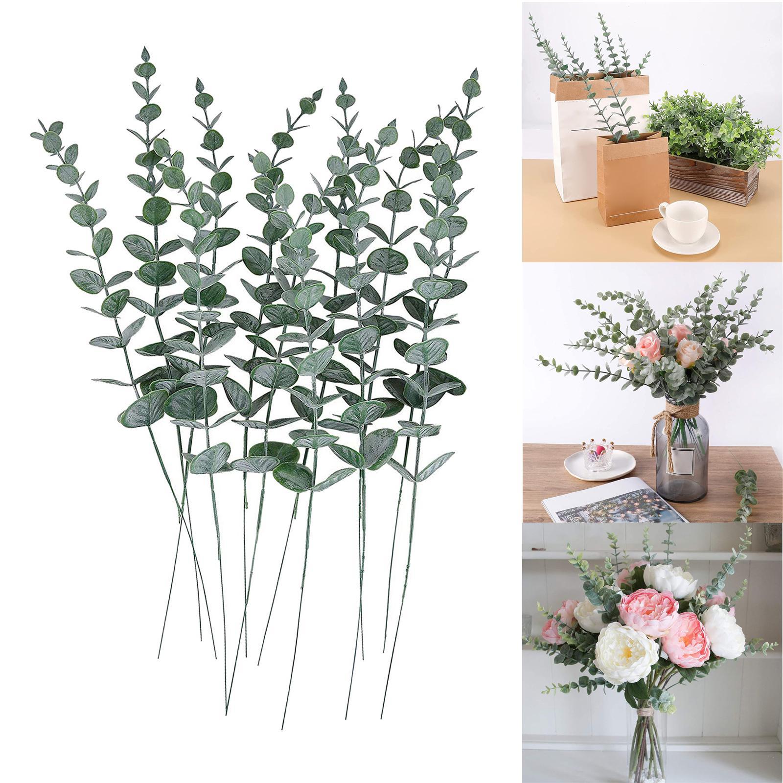 Artificial Eucalyptus Stems   Leaves for Wedding Decor 12pc