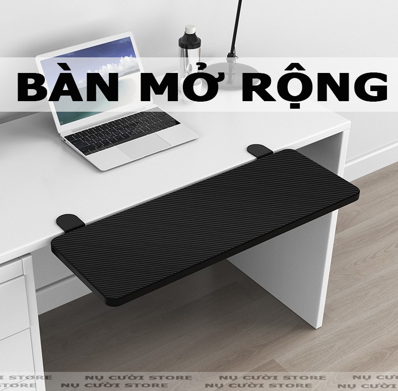 (52cm) Kệ Mở Rộng Kẹp Bàn Làm Việc; Giá Nối Dài Để Bàn Học; Bảng Gỗ Gấp Gọn Thông Minh; Kê Màn Hình Khay Bàn Phím Chuột