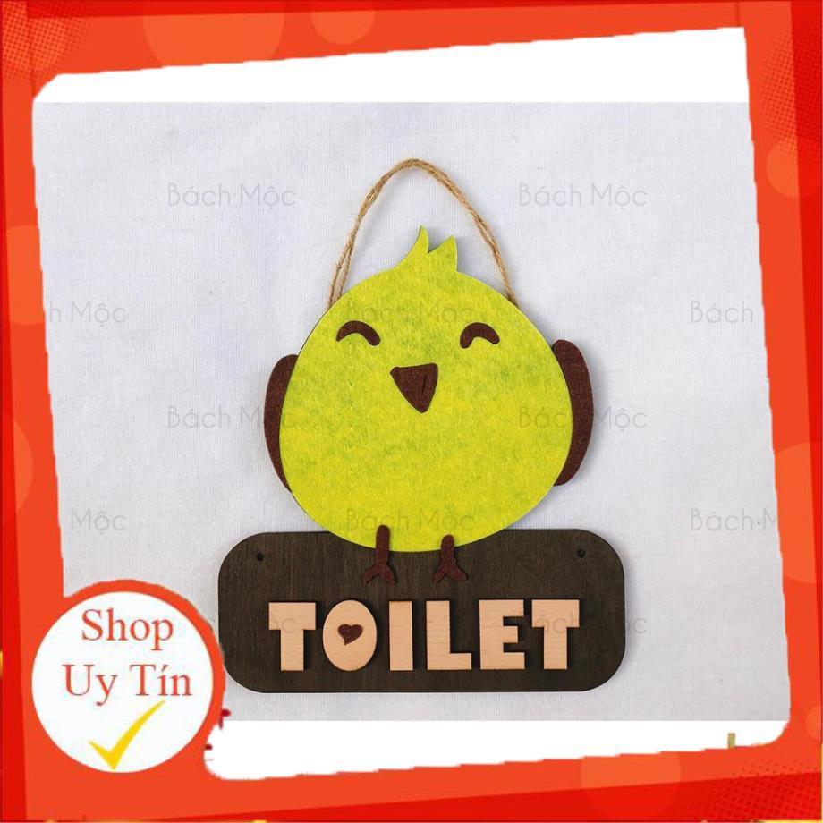 Biển gỗ toilet, wc trang trí nhà cửa xinh xắn