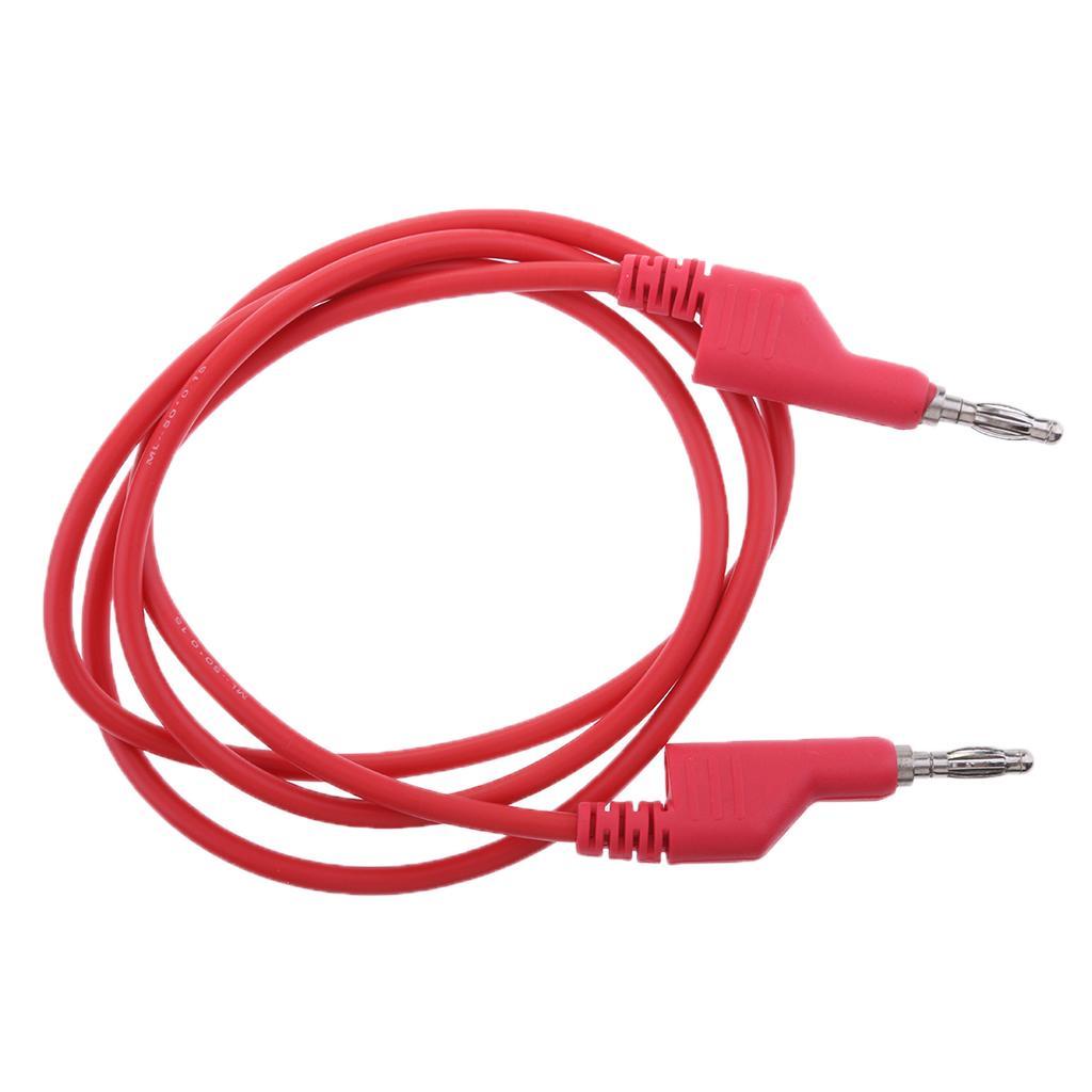Silicone Test Lead 4mm Banana Plug Male Stackable to Banana Plug 1m Red