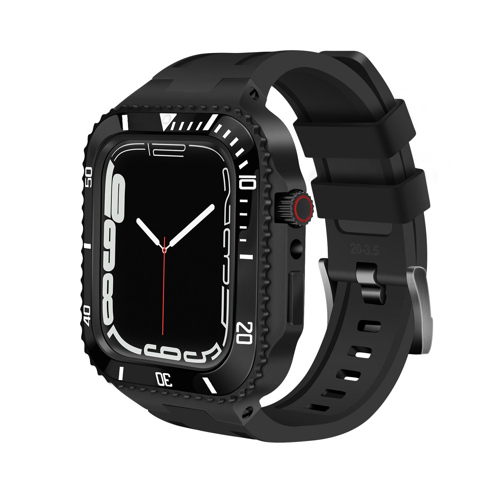 Vỏ Apple Watch Hualimei giá thấp nhất cho dòng iWatch 44/45mm Vỏ bảo vệ dây đeo S8 tích hợp vỏ sửa đổi