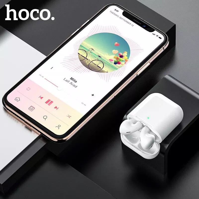 Tai nghe Không Dây Dành Cho Hoco DES03 Pro TWS Wireless, Bluetooth 5.0, Âm Thanh Rõ Nét, Độ Trễ Thấp, Chất Liệu ABS Cao Cấp - Hàng Chính Hãng.