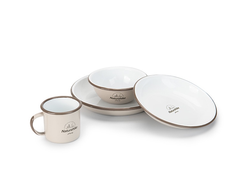 Đĩa tráng men chịu nhiệt NH20SJ030 21cm (Enamel Tableware middle disc)