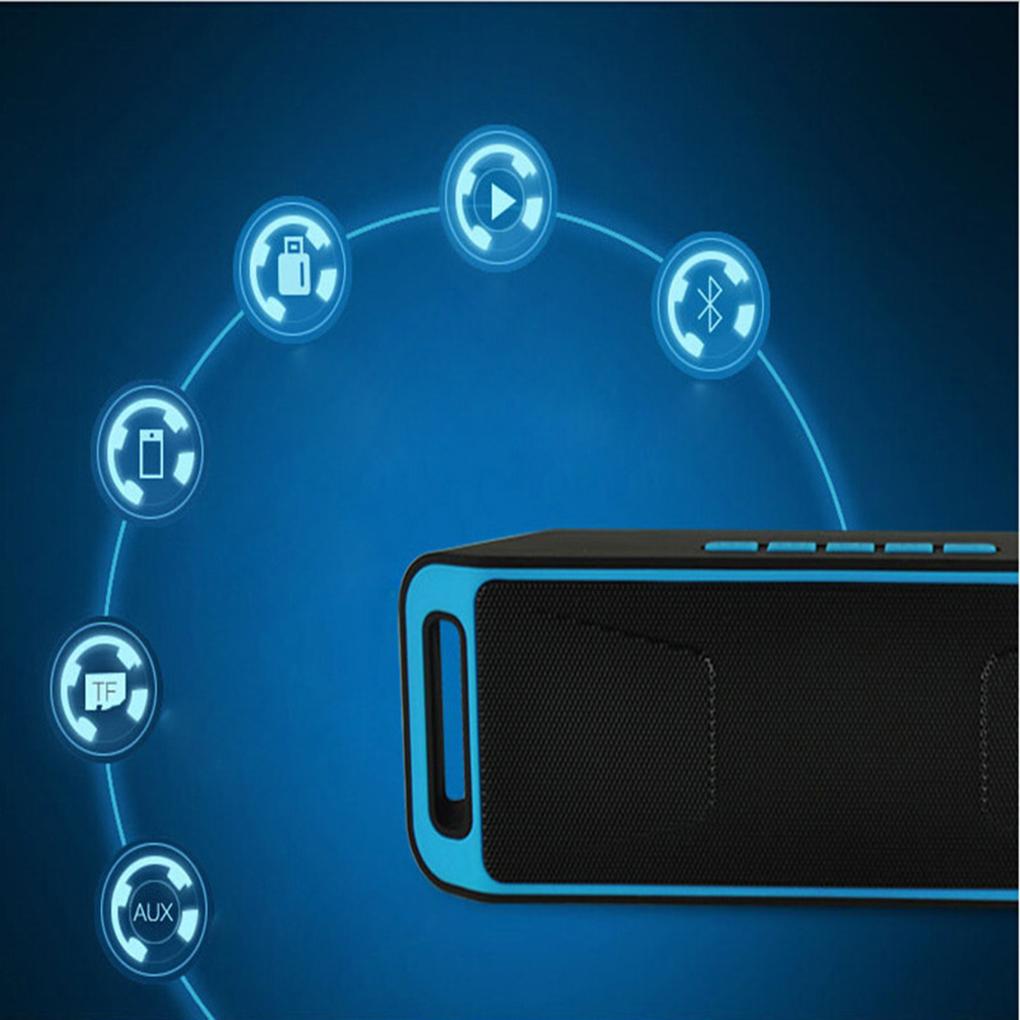 Wireless Bluetooth 4.0 Dual Horn Bass Loa âm thanh âm thanh ngoài trời Hỗ trợ Aux USB TF Thẻ Color: black