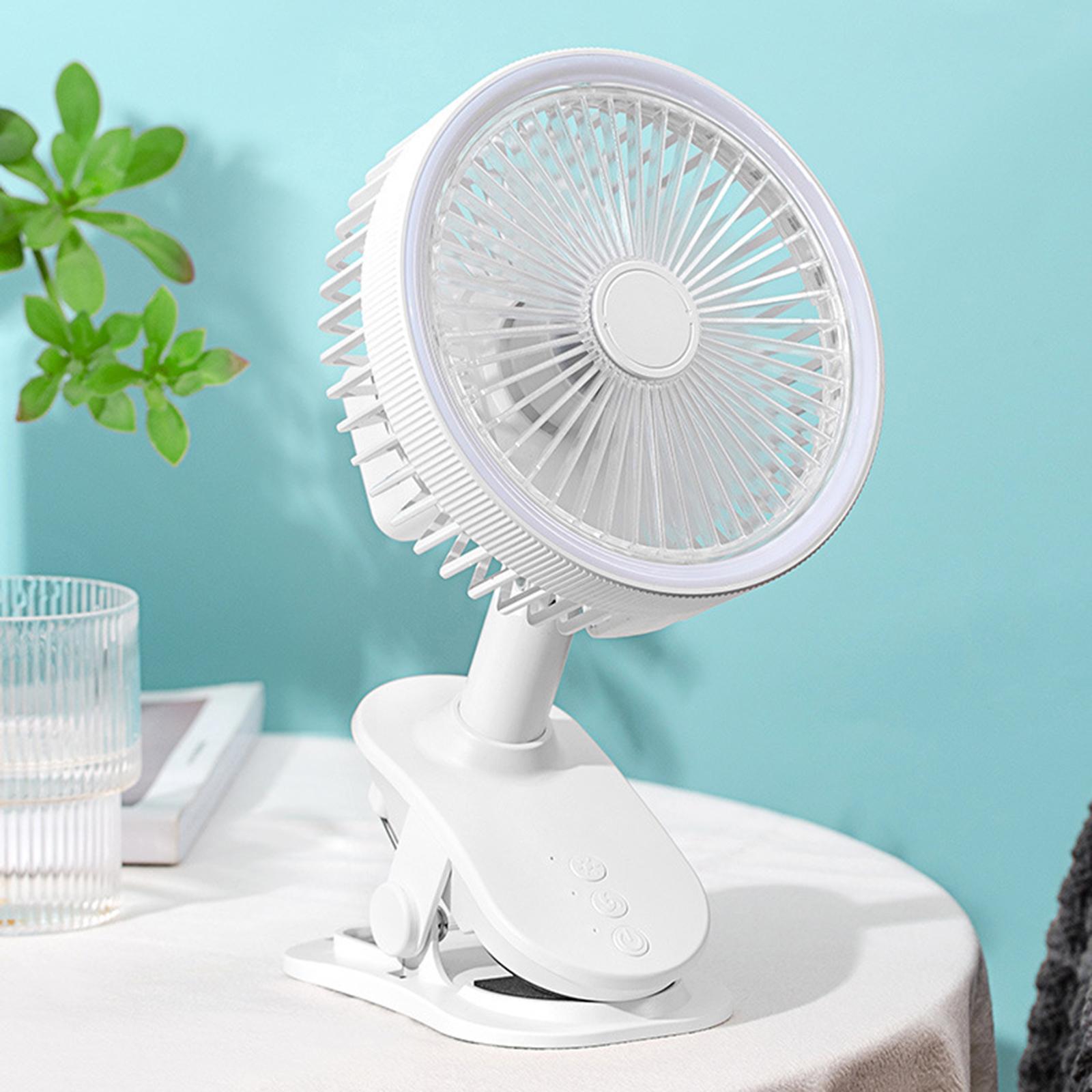 Adjustable Mini Clip Cooling Fan USB Desk Fan for Baby Stroller Indoor Outdoor 3D Shaking