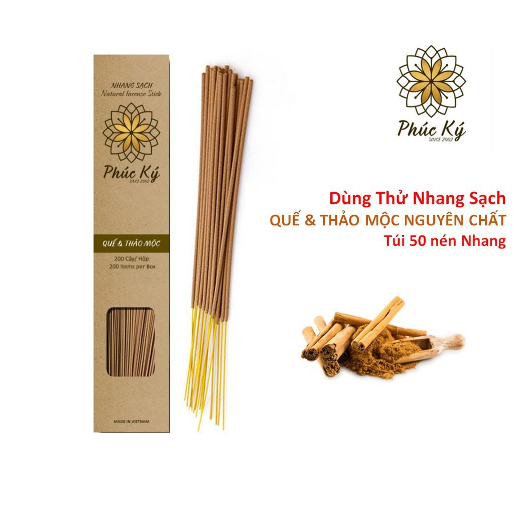 Túi 50 cây Nhang Quế Trà Bồng - NHANG SẠCH 100 % MÓN QUÀ TỪ THIÊN NHIÊN