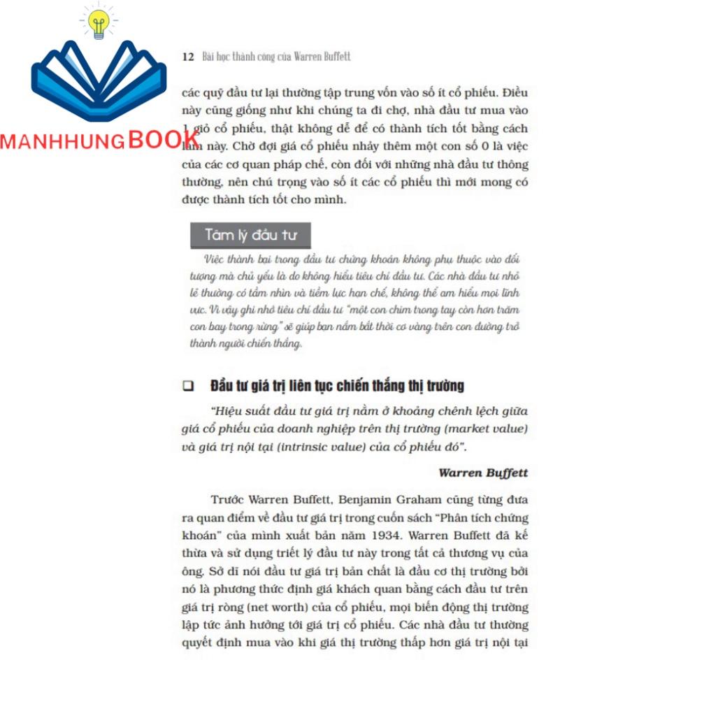 Hình ảnh Sách - Bài học thành công của Warren Buffett (bìa mềm)