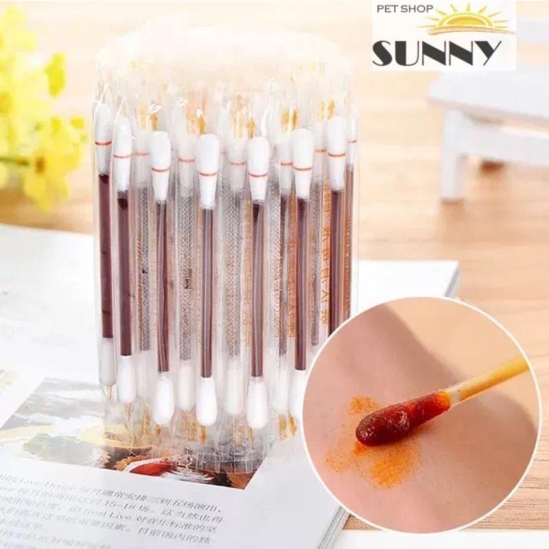 Tăm bông tẩm cồn sát trùng vết thương hamster, sóc, thỏ, bọ