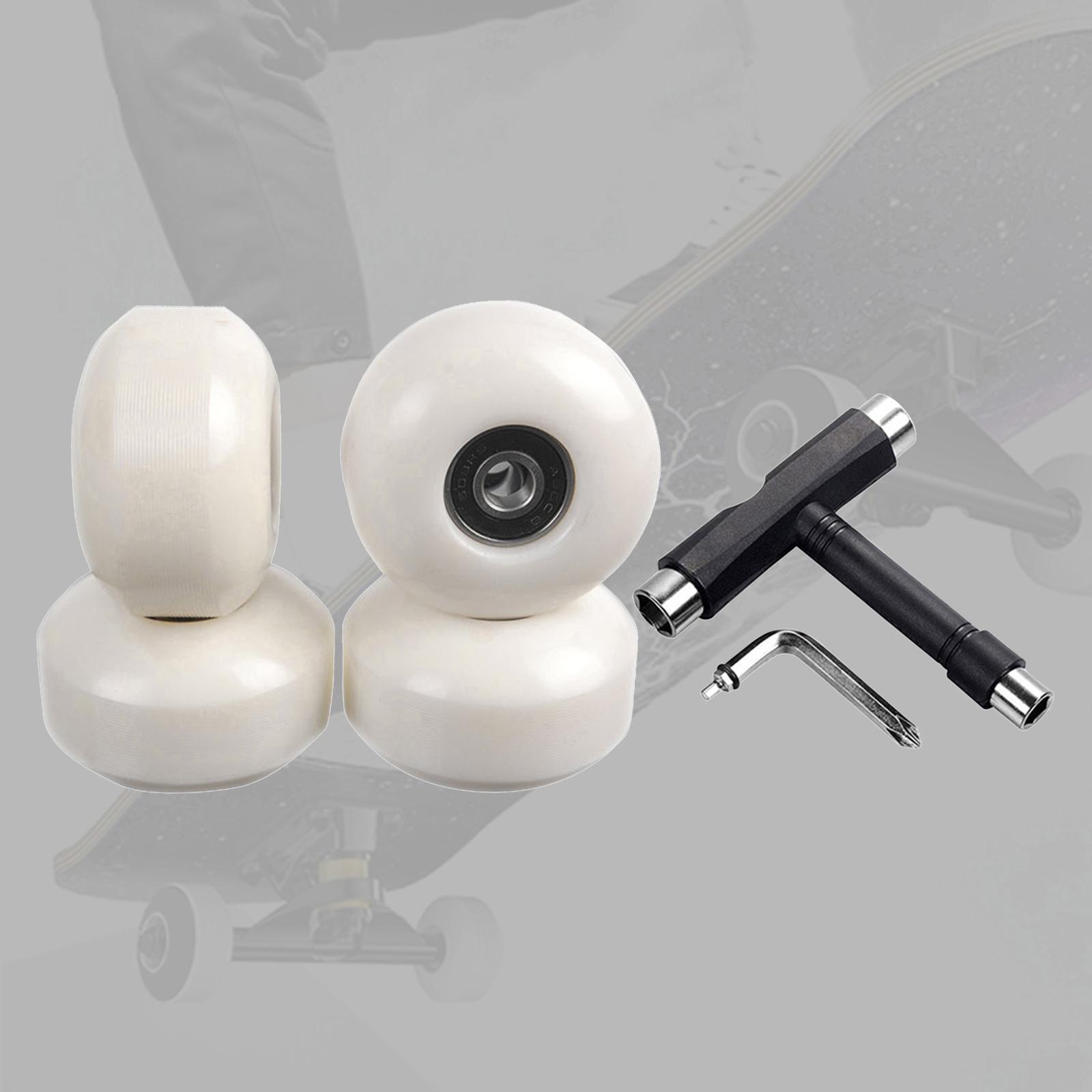 95A Skateboard Wheels 608S ABEC  Wrench Spanner White