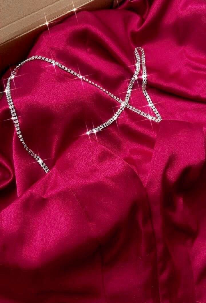 NATASHIA DRESS - đầm dây đính đá cắt xẻ siêu sang