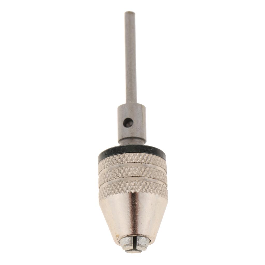 Keyless Hex Shank Drill Chuck Adapter Conversion Tool 0.3-6.5mm Silver