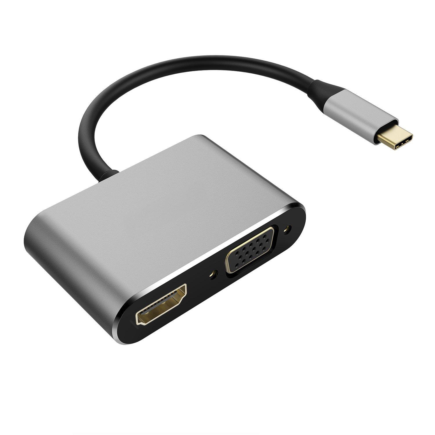 Bộ Chuyển Đổi USB Type C Sang HDMI Và VGA 4K UHD